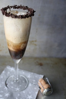 champagne and ice cream