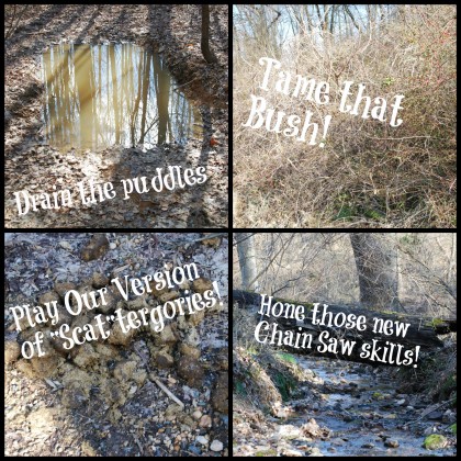 trail Collage with white words