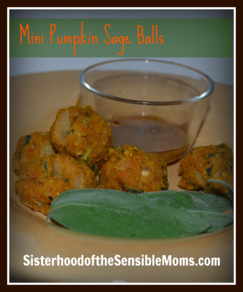 Mini Pumpkin Sage Balls-Sisterhood of the Sensible Moms