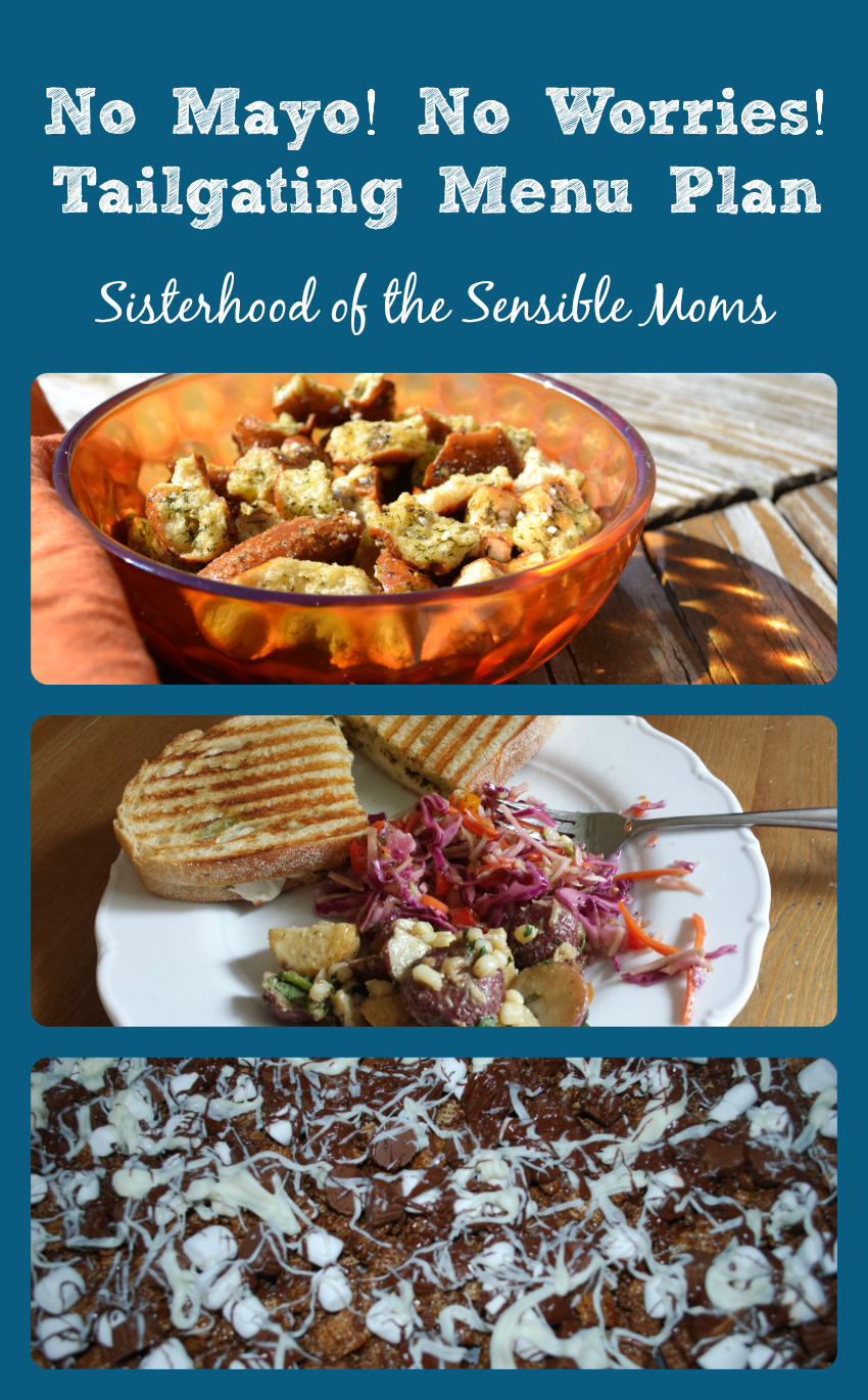 No Mayo! No Worries! Taligating Menu Plan -- These recipes are yummy AND easy! -- Sisterhood of the Sensible Moms