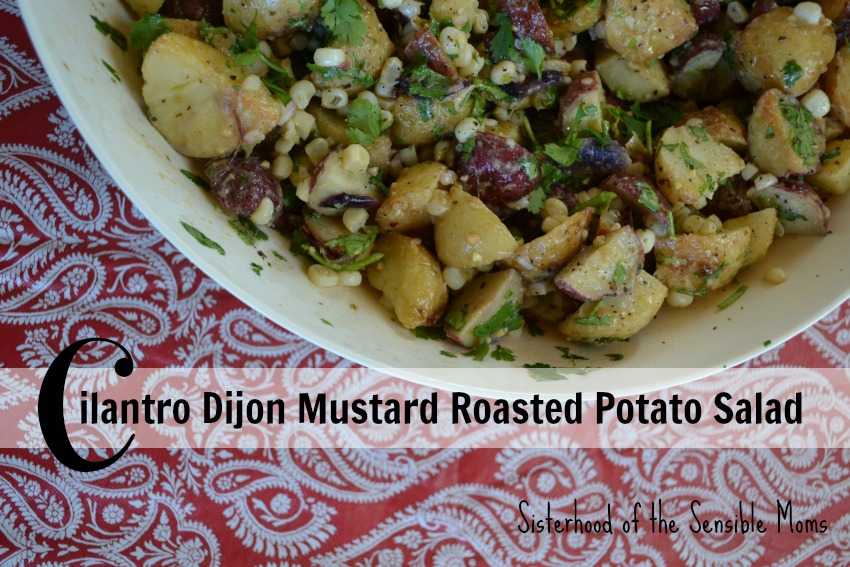 Cilantro Dijon Mustard Roasted Potato Salad Recipe #yummy -- Sisterhood of the Sensible Moms