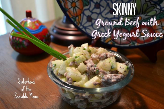 Skinny Ground Beef with Greek Yogurt Sauce