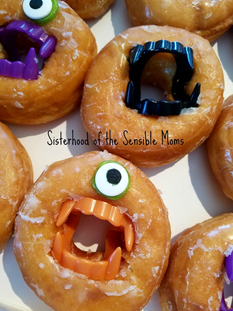 This amazingly adorable Halloween Monster Donuts DIY is incredibly easy, but it can trick you if you don't heed this one crucial key to success! | Sisterhood of the Sensible Moms