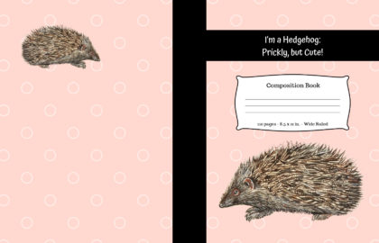 Hedgehog Wide Ruled Notebook